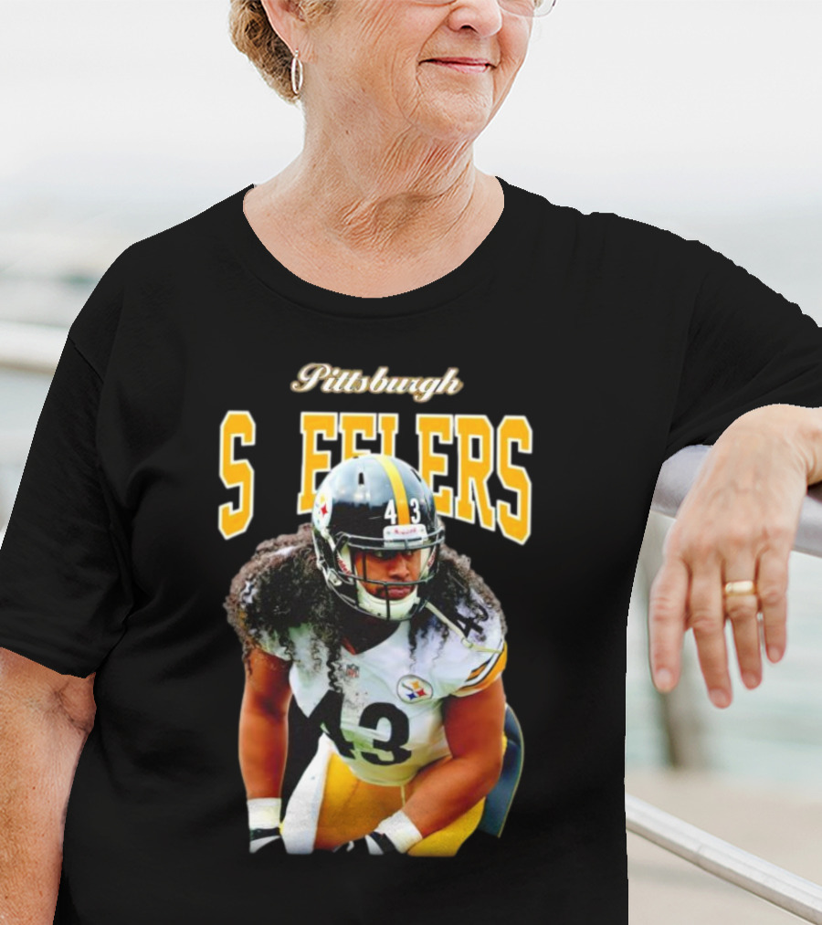 Pittsburgh Steelers Troy Polamalu Retired Player Number 43 Sideline T-Shirt