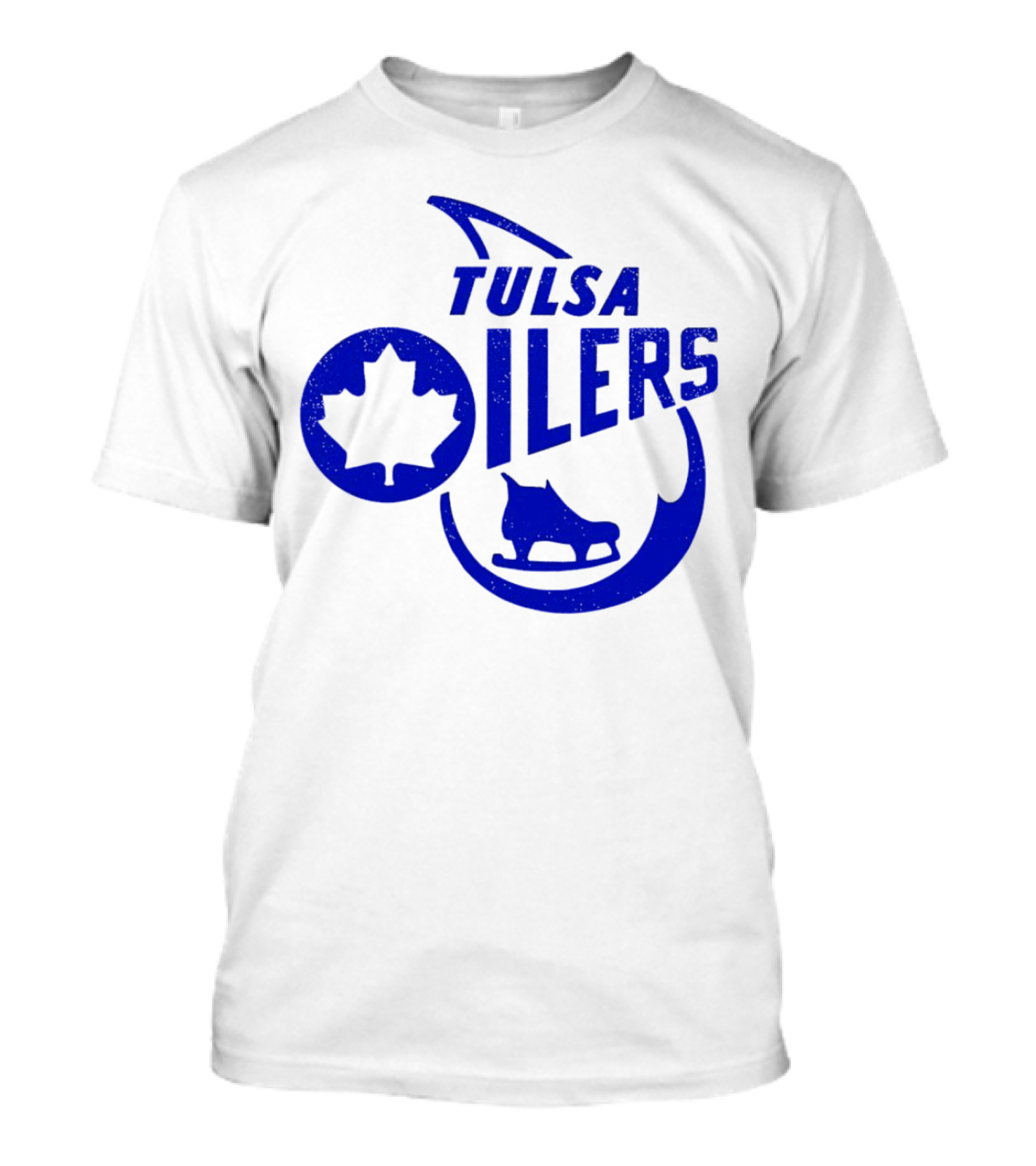 Tulsa Oilers 1982 Maple Leaf Ice Skate T-Shirt