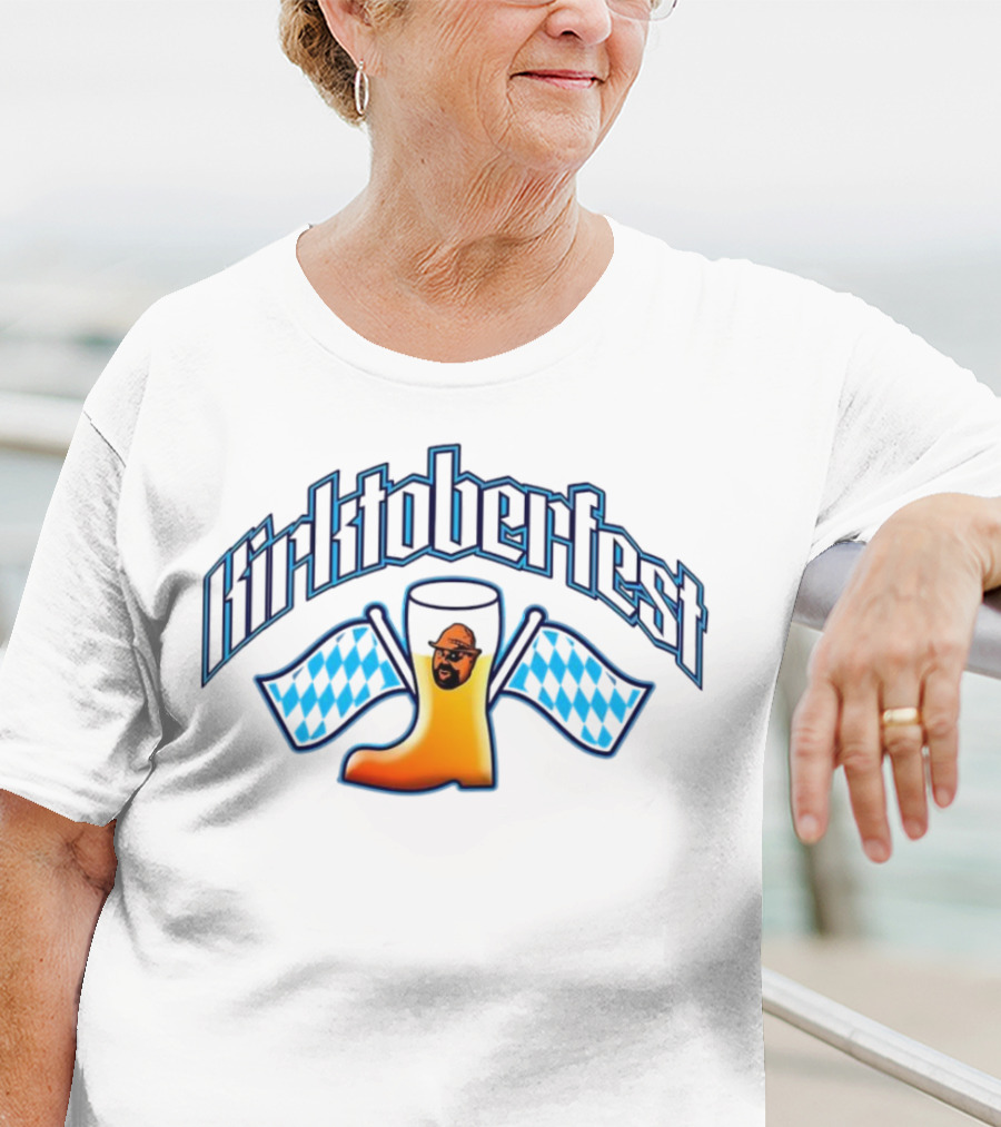 Kirktoberfest Beer Mug With Checkered Flags T-Shirt