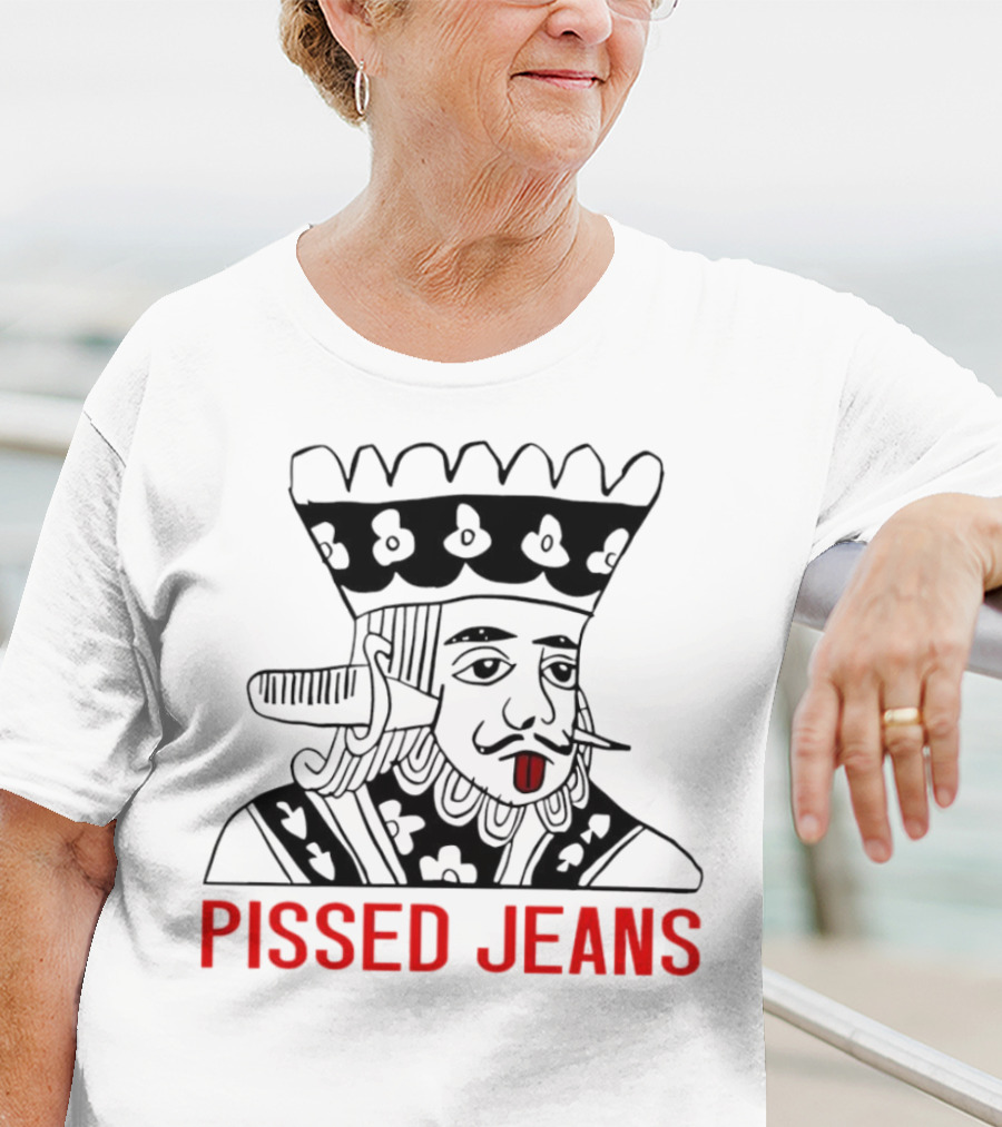 Pissed Jeans Playing Card King With Red-Tipped Tongue T-Shirt