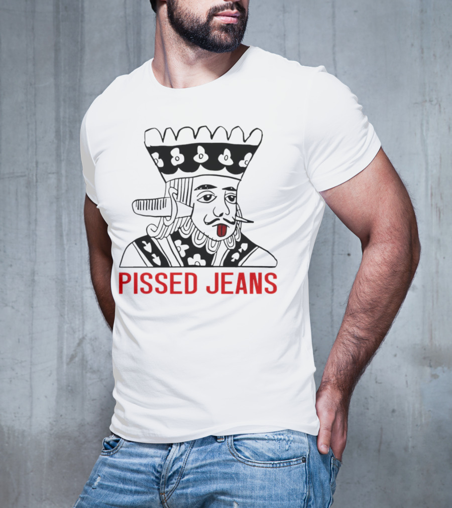 Pissed Jeans Playing Card King With Red-Tipped Tongue T-Shirt