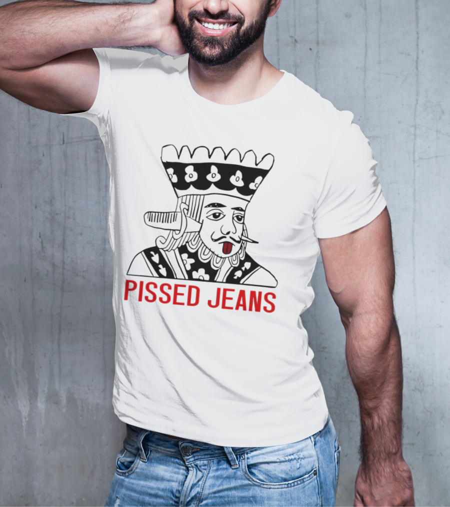 Pissed Jeans Playing Card King With Red-Tipped Tongue T-Shirt