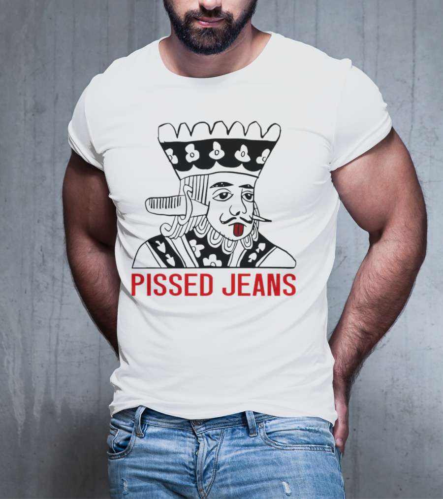 Pissed Jeans Playing Card King With Red-Tipped Tongue T-Shirt