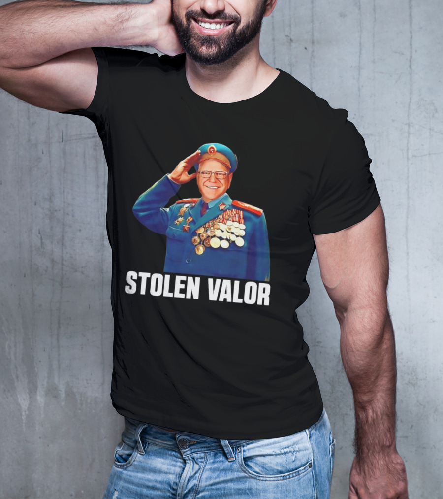 Tim Walz Stolen Valor Soviet Military Outfit Political Conservative T-Shirt