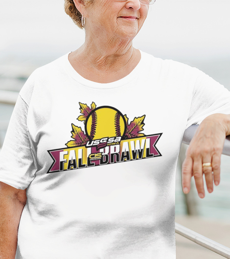 USSSA Iowa Fast Pitch CIS Fall Brawl Leaf Softball T-Shirt