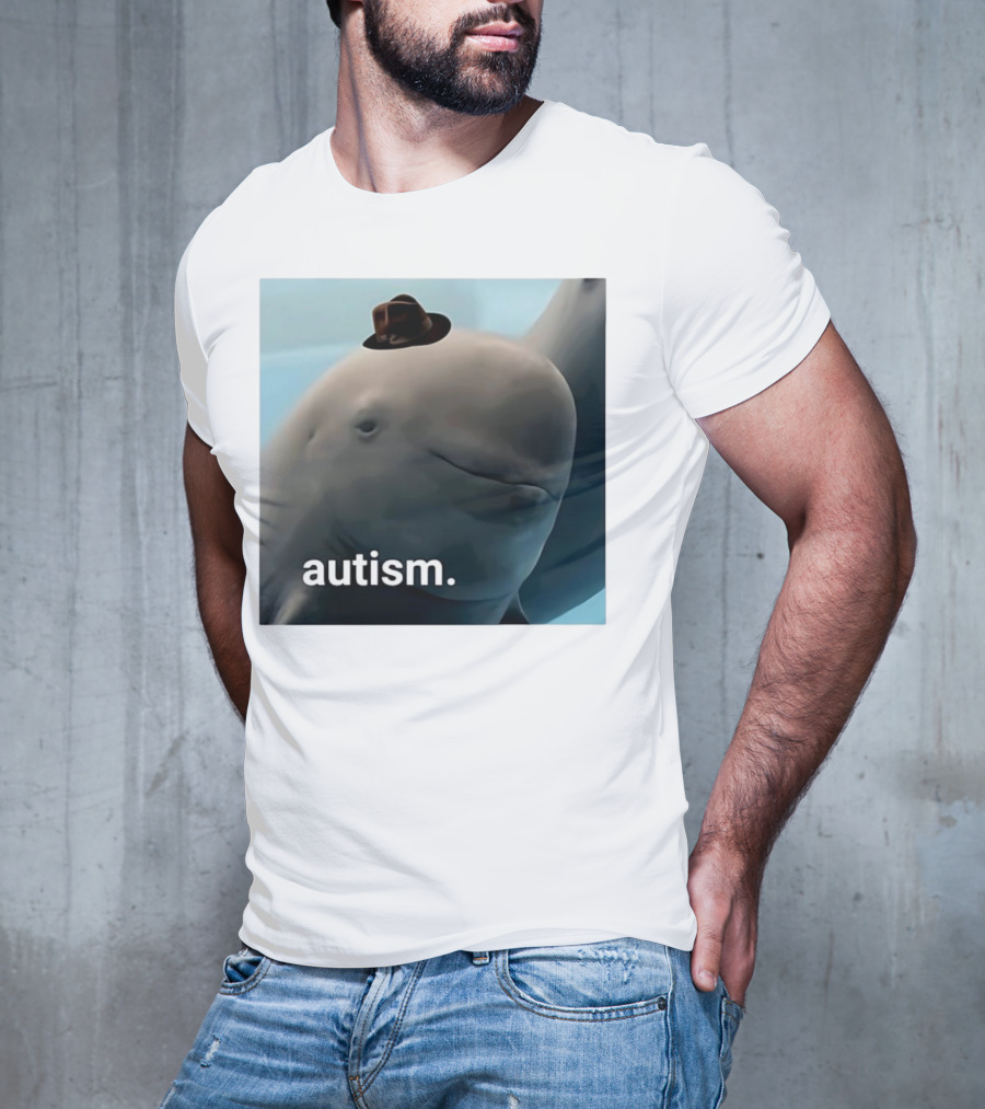 Autism Dolphin Meme With Hat T-Shirt