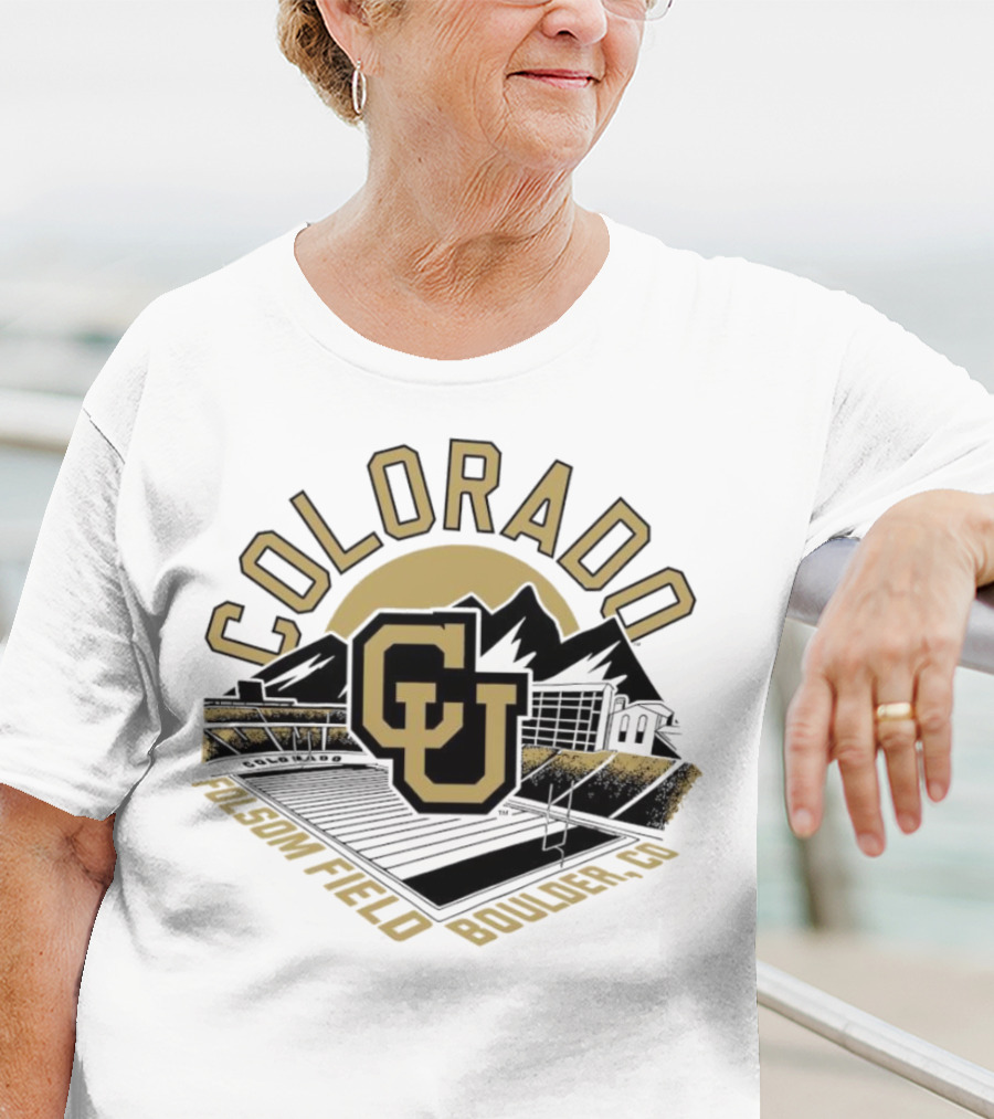 Colorado Buffaloes CU Folsom Field Boulder Stadium T-Shirt