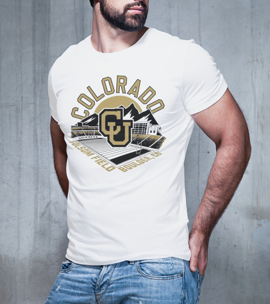 Colorado Buffaloes CU Folsom Field Boulder Stadium T-Shirt