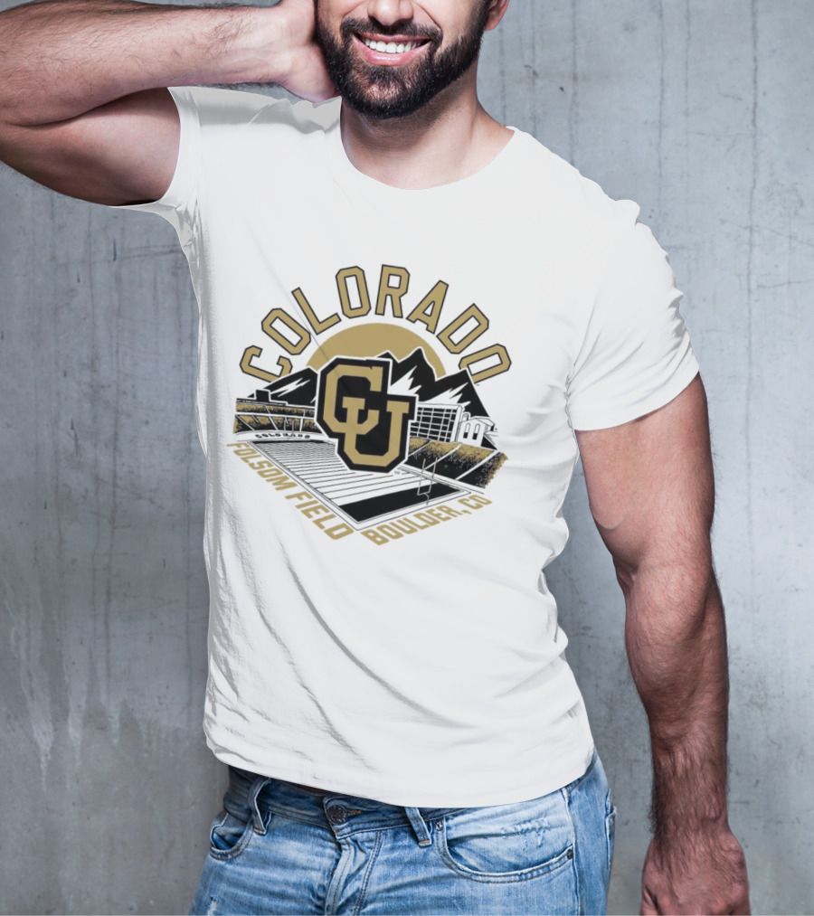 Colorado Buffaloes CU Folsom Field Boulder Stadium T-Shirt