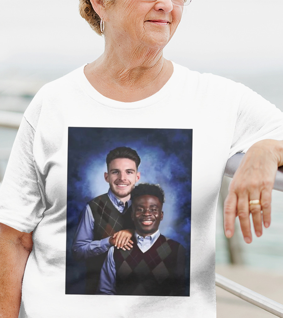 Declan Rice And Bukayo Saka Step Brothers Themed T-Shirt