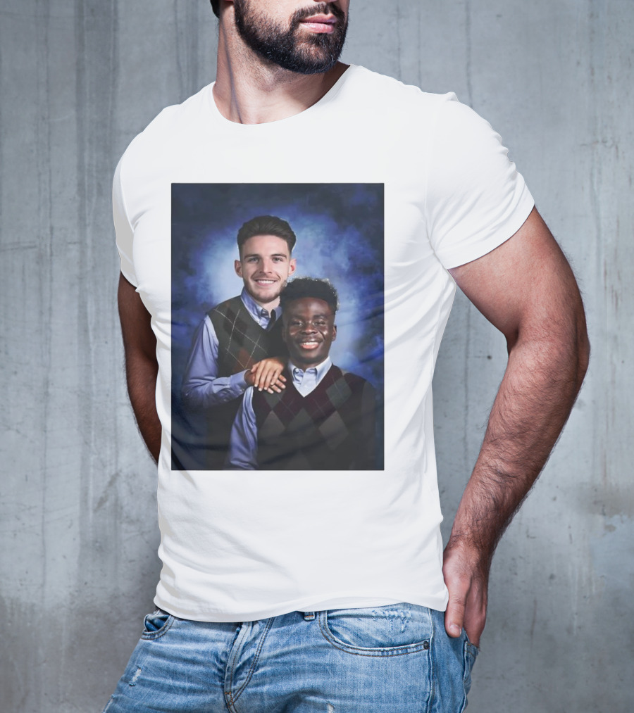 Declan Rice And Bukayo Saka Step Brothers Themed T-Shirt