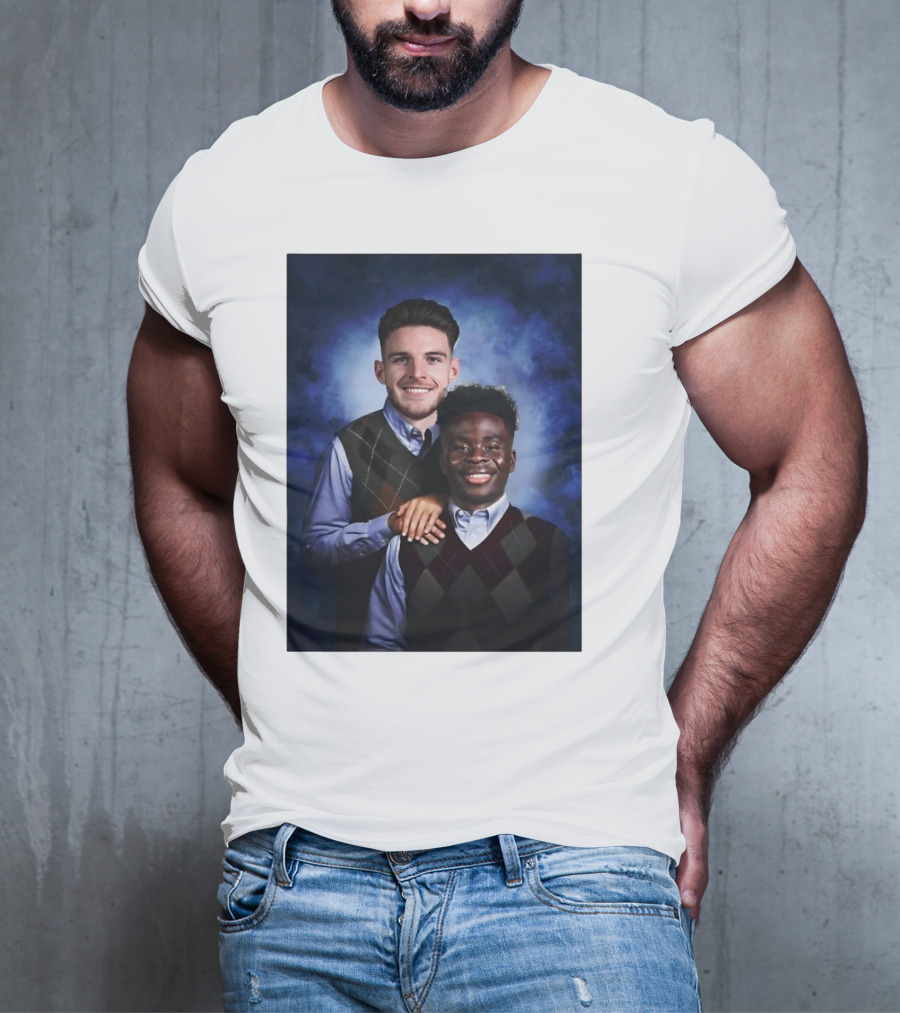 Declan Rice And Bukayo Saka Step Brothers Themed T-Shirt