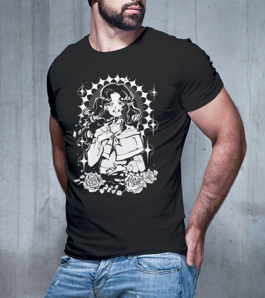 Elf Senshi Meshi Most Handsome Chef With Roses In Dungeon T-Shirt