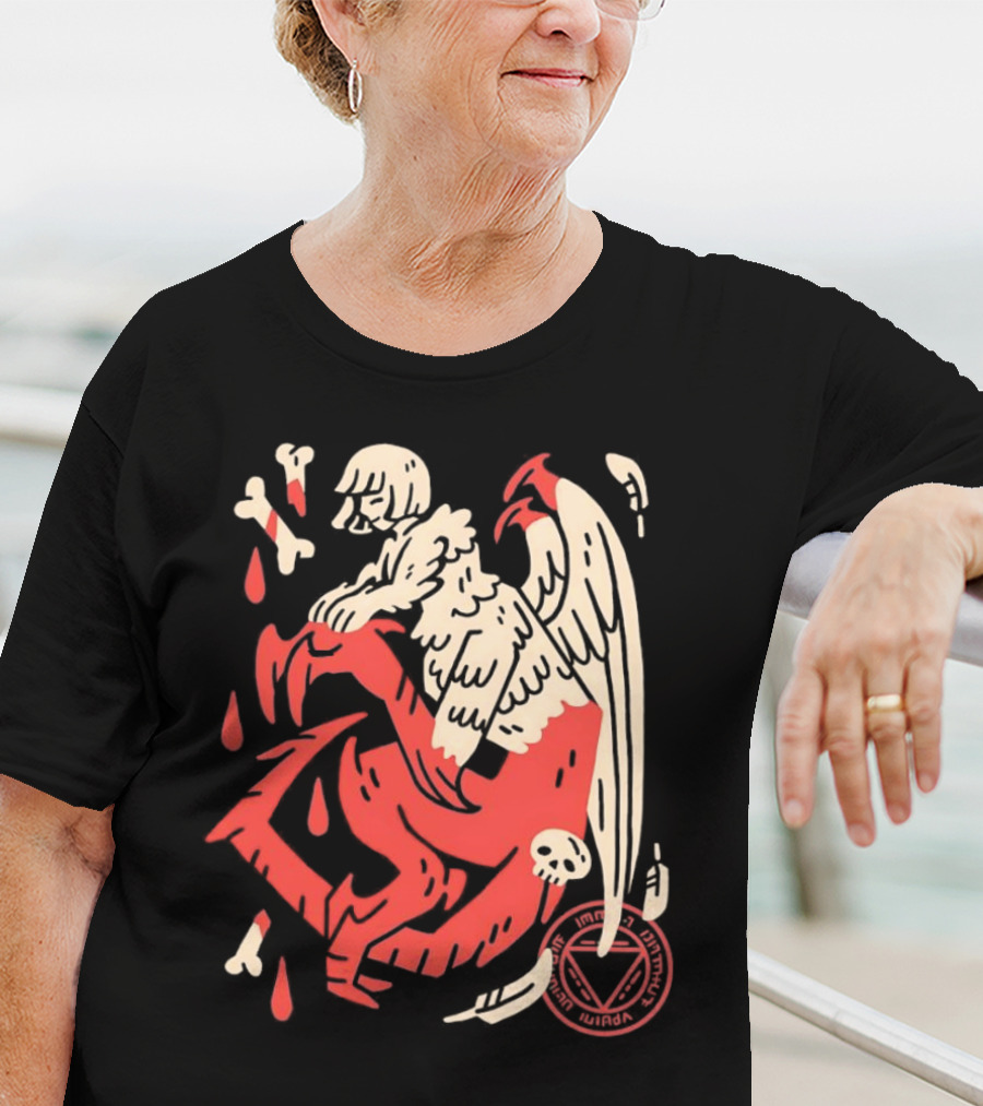 Falin Touden Dungeon Meshi Delicious In Dungeon Forbidden Magic Winged Creature With Skull And Bones T-Shirt