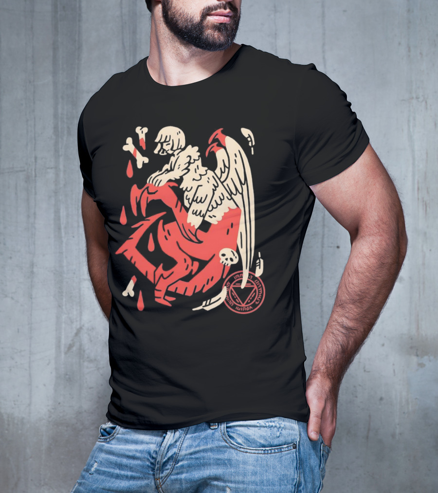 Falin Touden Dungeon Meshi Delicious In Dungeon Forbidden Magic Winged Creature With Skull And Bones T-Shirt