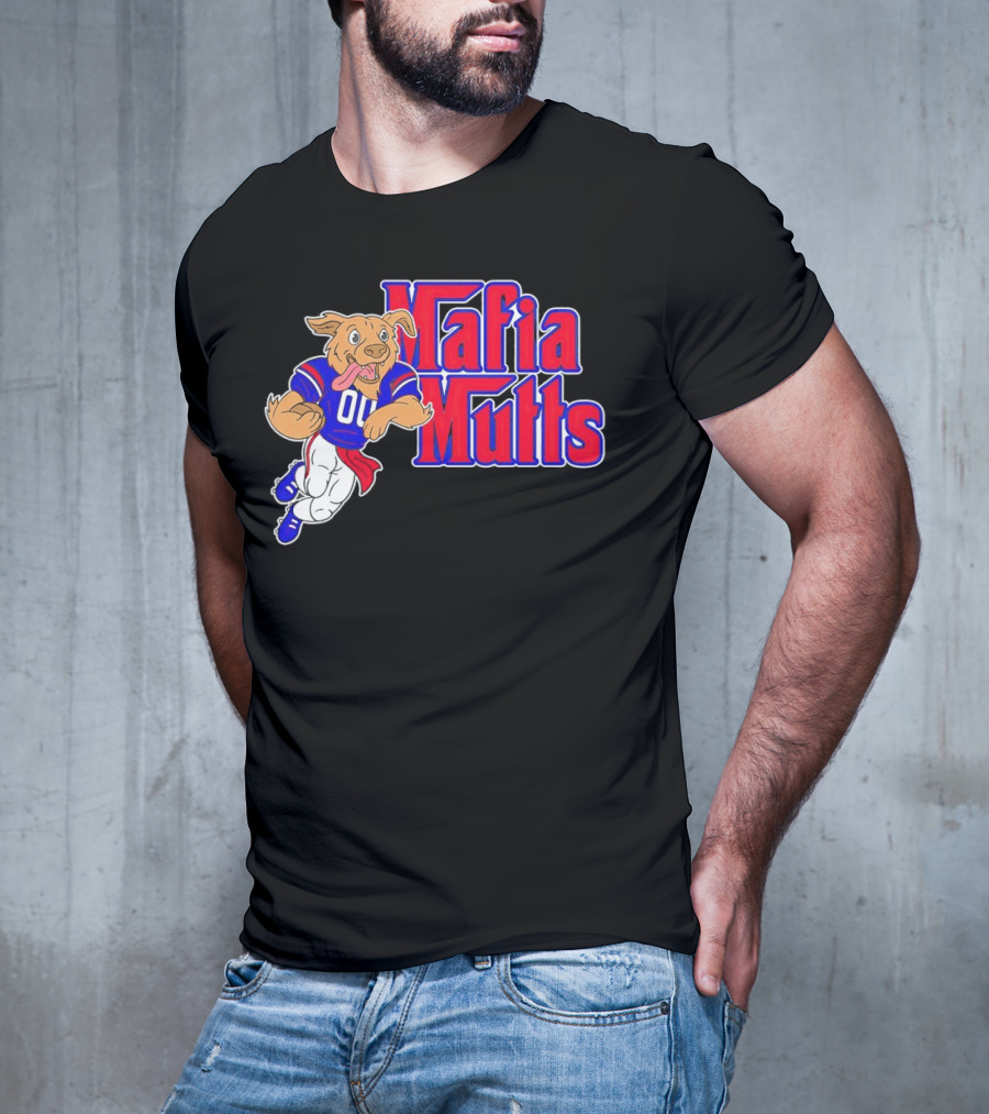 Buffalo Bills Mafia Mutts 01 Football Dog Cartoon T-Shirt