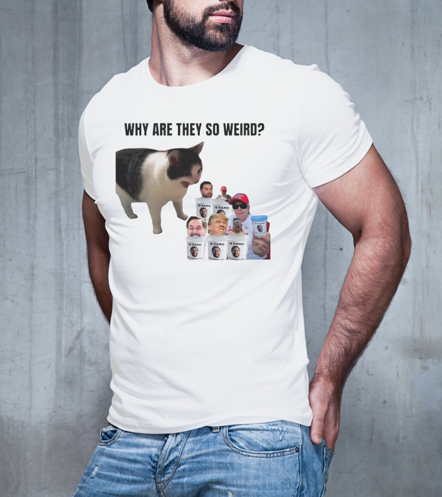 Cat Why Are They So Weird JD Vance Memes Full Family Kit T-Shirt