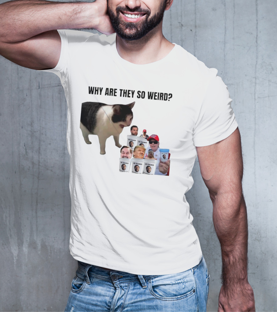 Cat Why Are They So Weird JD Vance Memes Full Family Kit T-Shirt