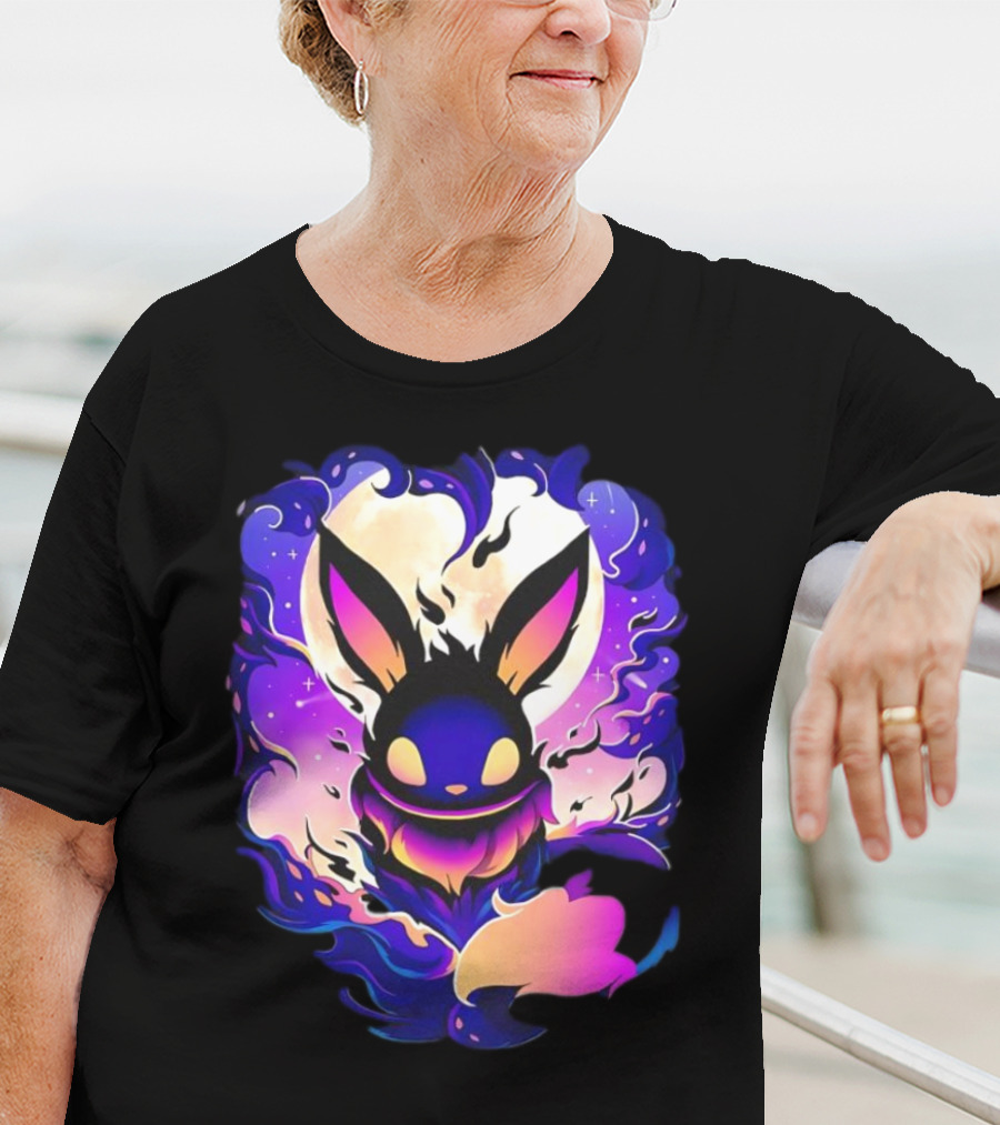 Eevee Darkness Cosmic Evolution Fantasy Anime T-Shirt