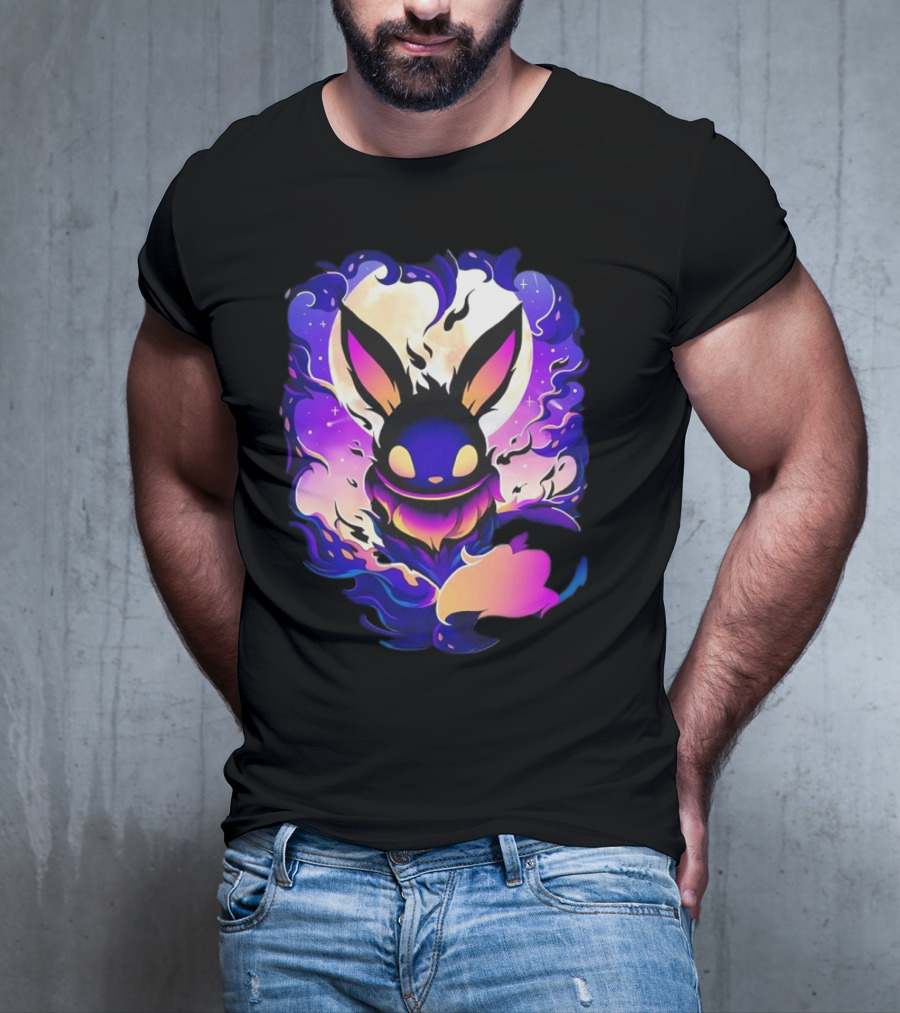 Eevee Darkness Cosmic Evolution Fantasy Anime T-Shirt