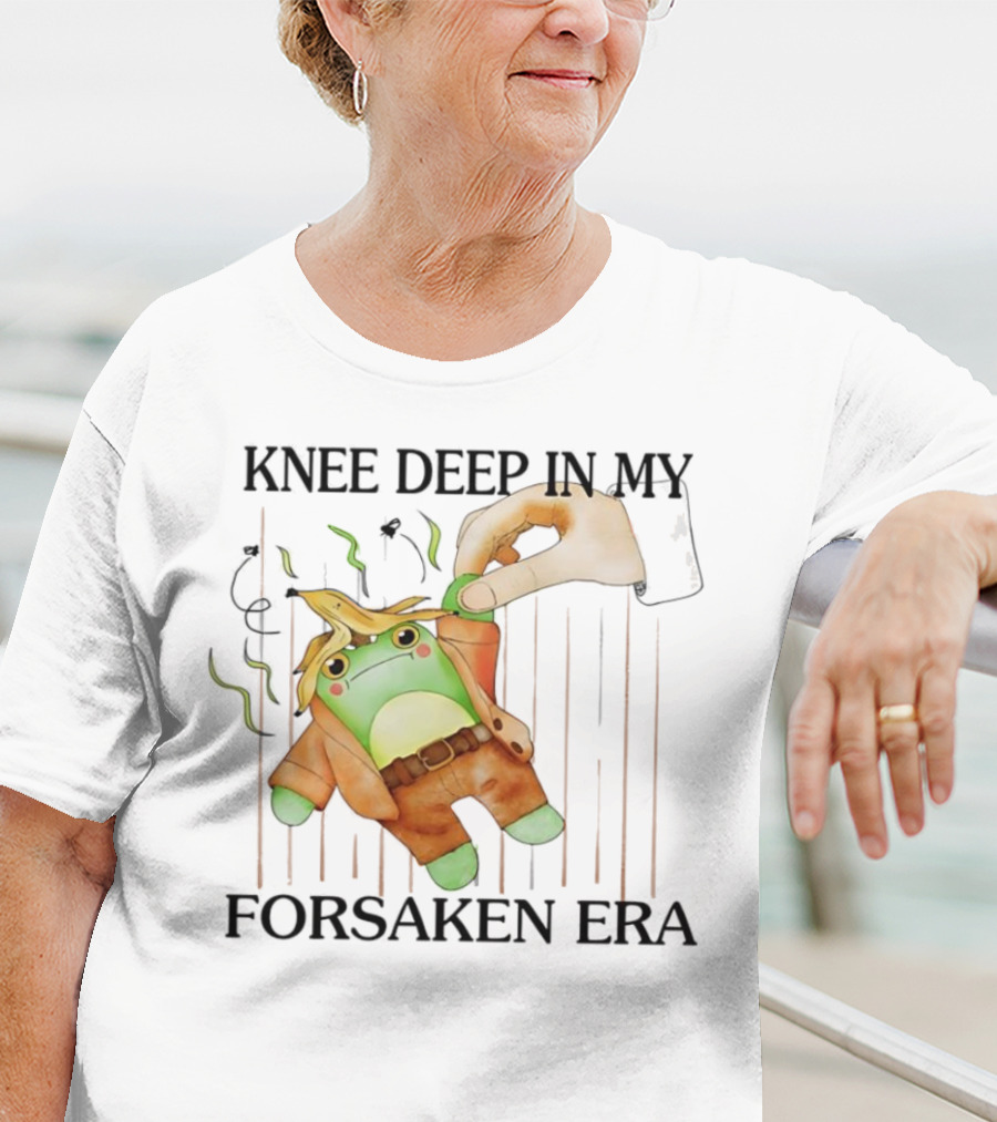 Knee Deep In My Forsaken Era Frog In Banana Peel T-Shirt