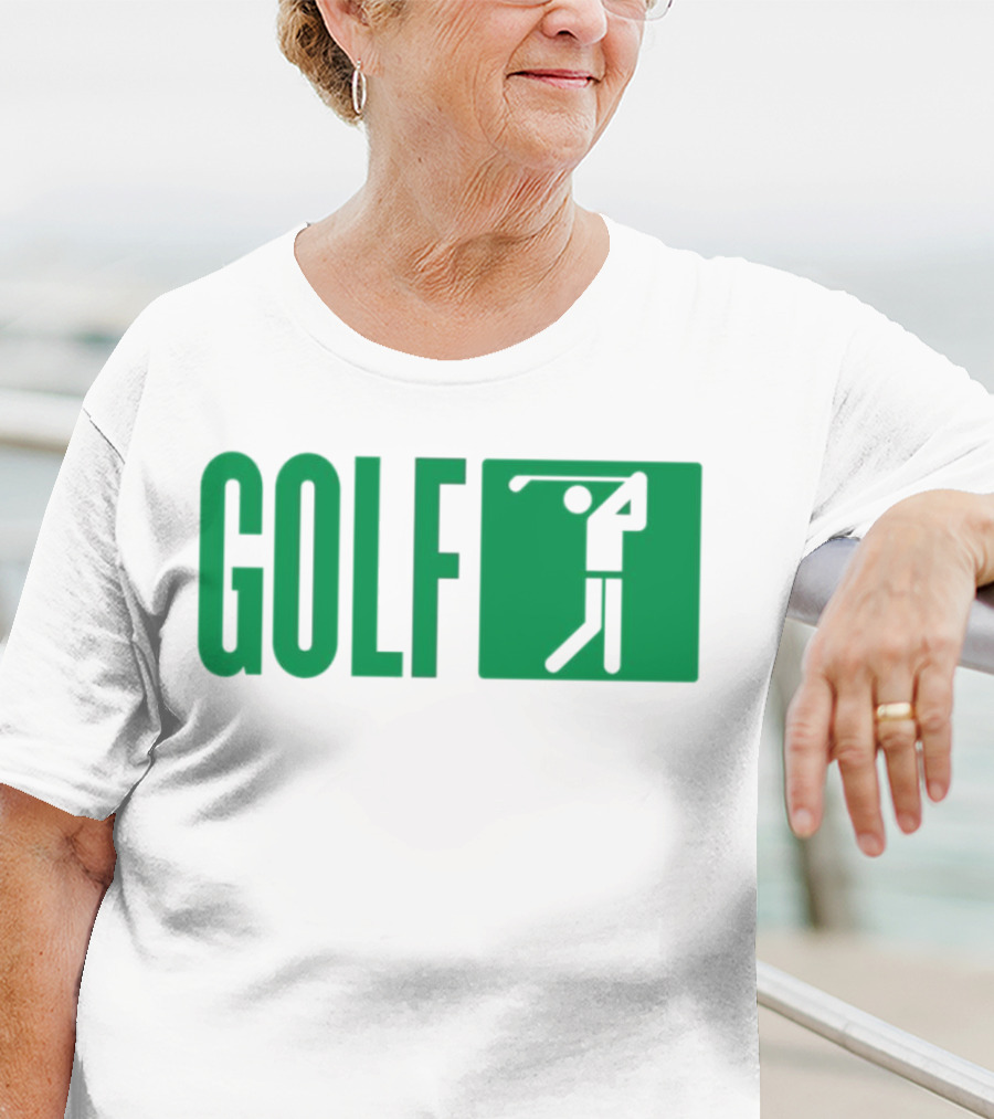 GOLF Swing Silhouette Icon Green T-Shirt