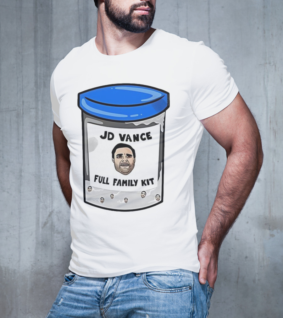 JD Vance Full Family Kit Face Jar Black Blue Lid T-Shirt
