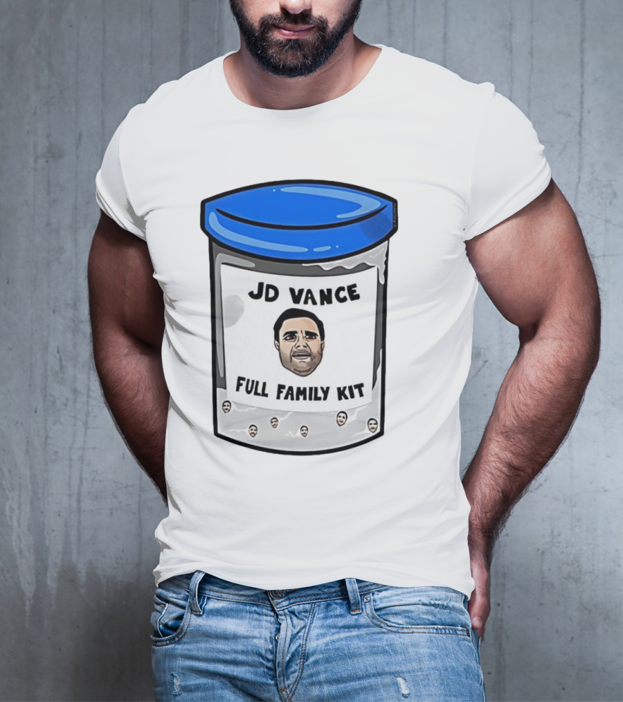 JD Vance Full Family Kit Face Jar Black Blue Lid T-Shirt