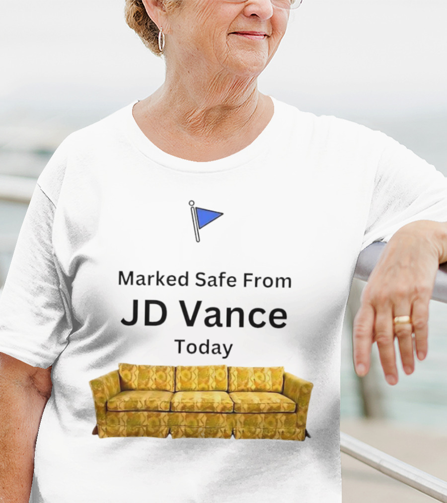 Marked Safe From JD Vance Today Yellow Floral Sofa T-Shirt