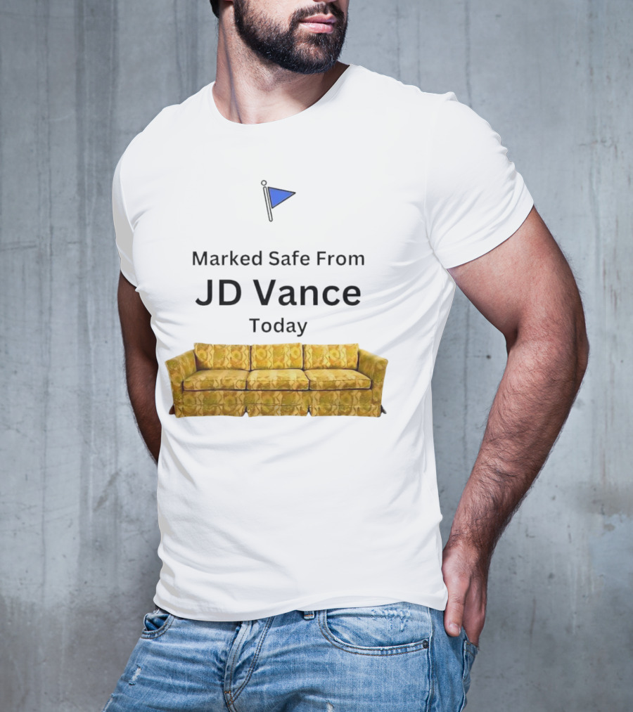 Marked Safe From JD Vance Today Yellow Floral Sofa T-Shirt