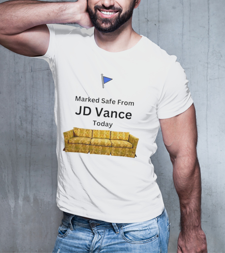 Marked Safe From JD Vance Today Yellow Floral Sofa T-Shirt
