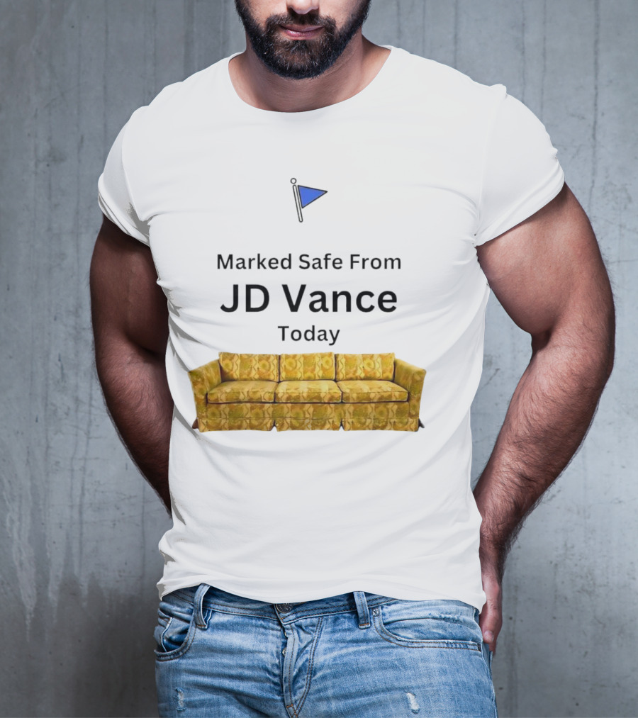Marked Safe From JD Vance Today Yellow Floral Sofa T-Shirt