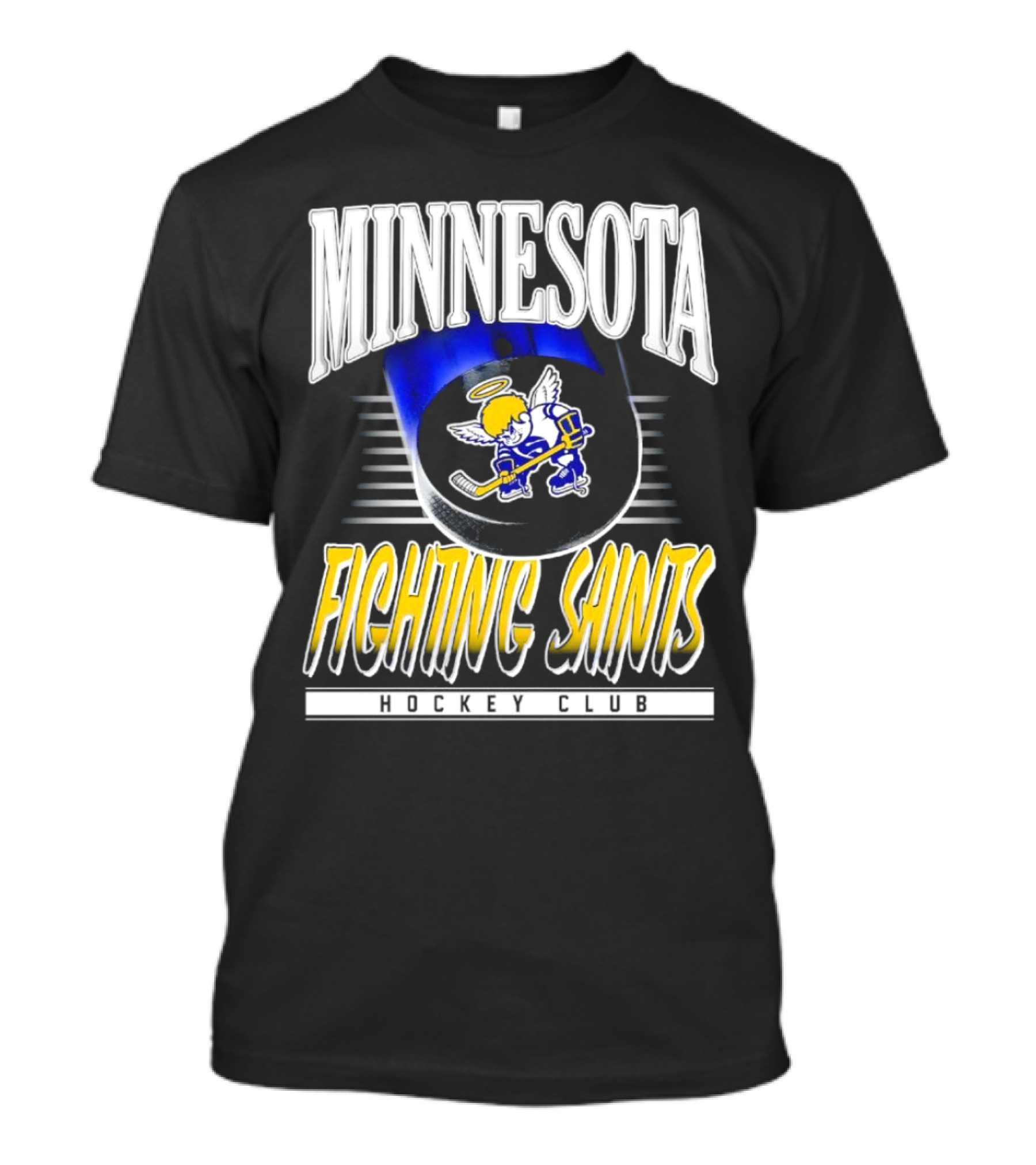Minnesota Fighting Saints Hockey Club Winged Angel T-Shirt
