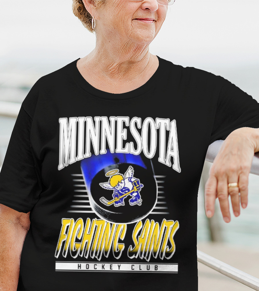 Minnesota Fighting Saints Hockey Club Winged Angel T-Shirt