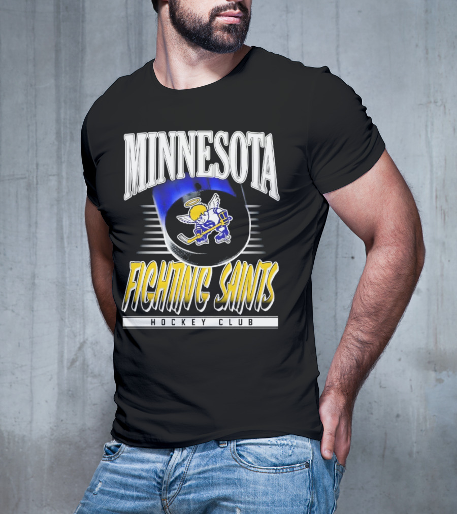 Minnesota Fighting Saints Hockey Club Winged Angel T-Shirt