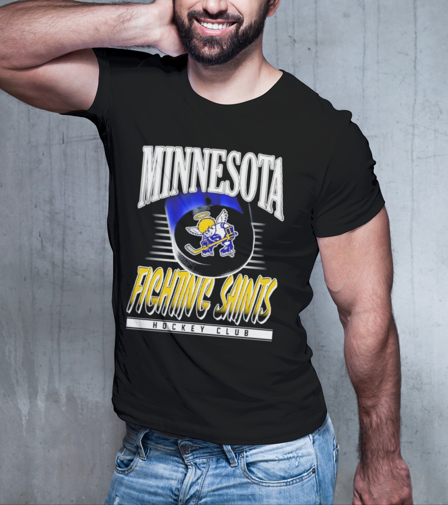 Minnesota Fighting Saints Hockey Club Winged Angel T-Shirt