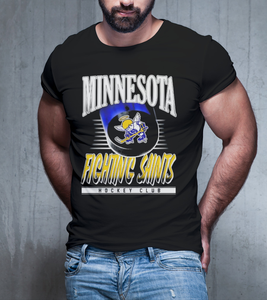 Minnesota Fighting Saints Hockey Club Winged Angel T-Shirt