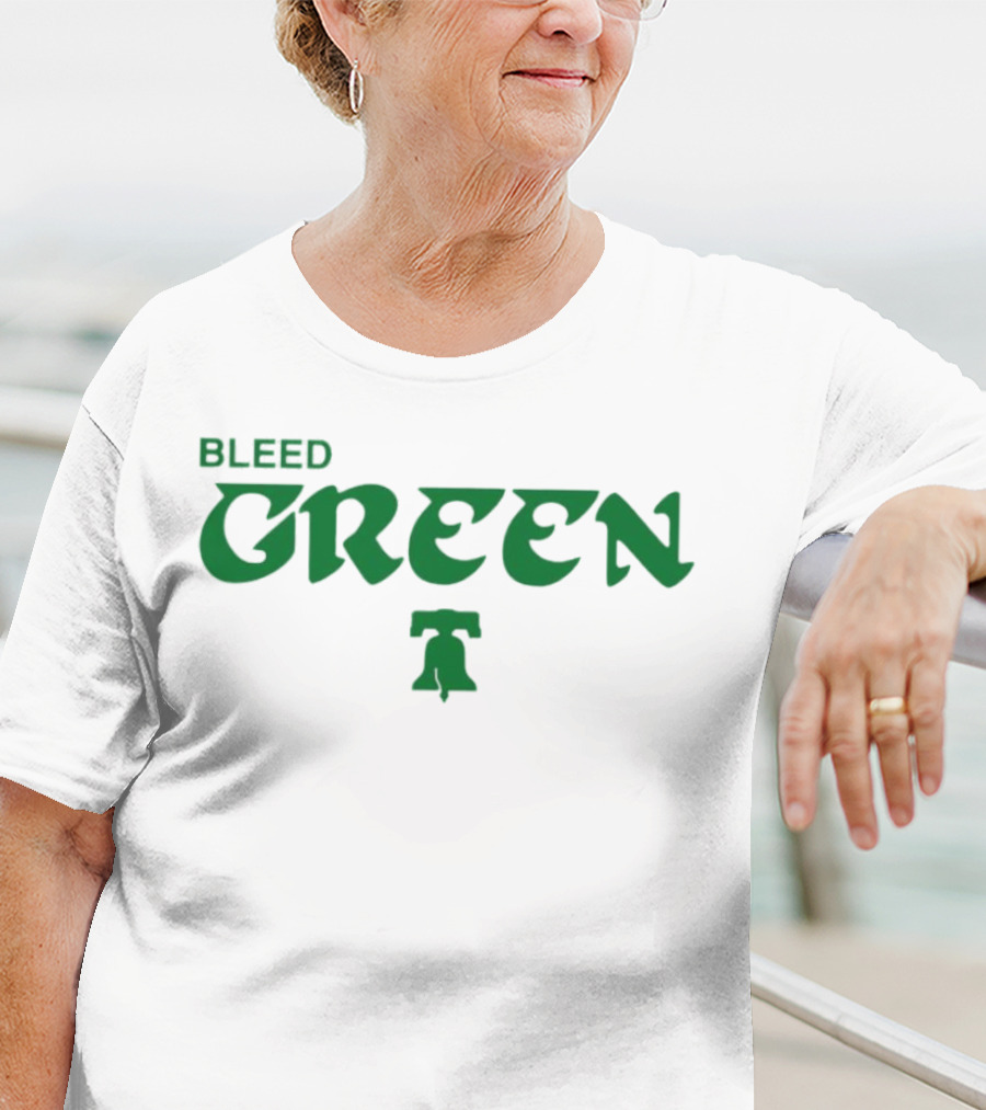 Philadelphia Eagles Bleed Green Liberty Bell T-Shirt