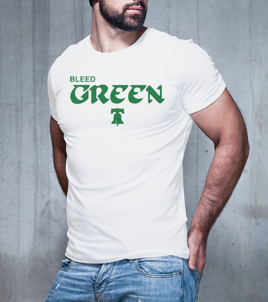 Philadelphia Eagles Bleed Green Liberty Bell T-Shirt