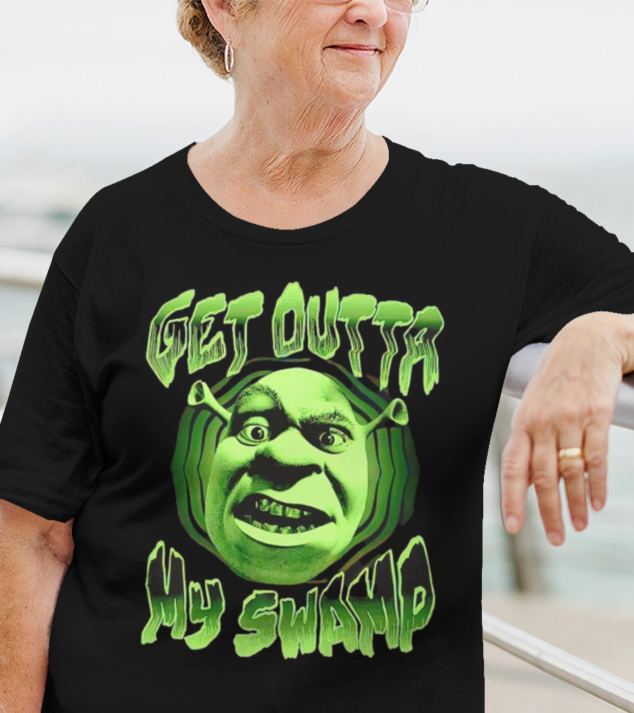 Get Outta My Swamp Shrek Face T-Shirt
