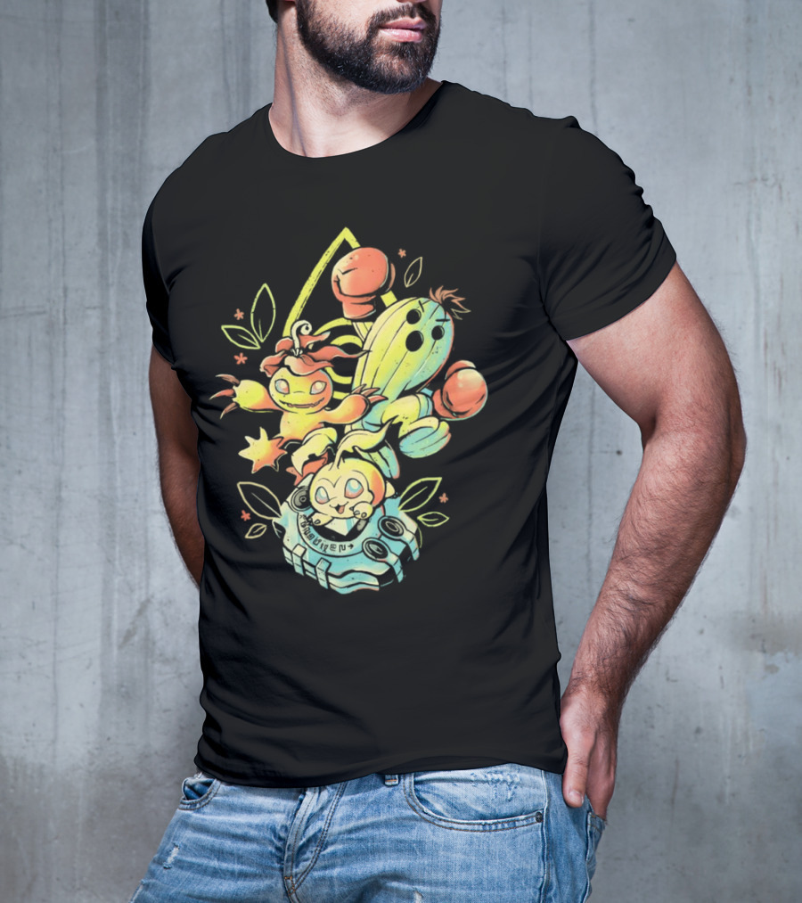 Tanemon Palmon Togemon Retro Digivice T-Shirt