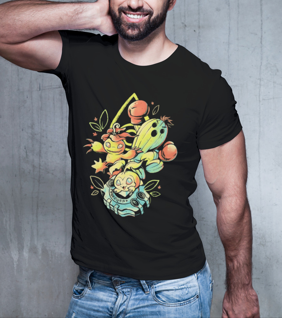 Tanemon Palmon Togemon Retro Digivice T-Shirt
