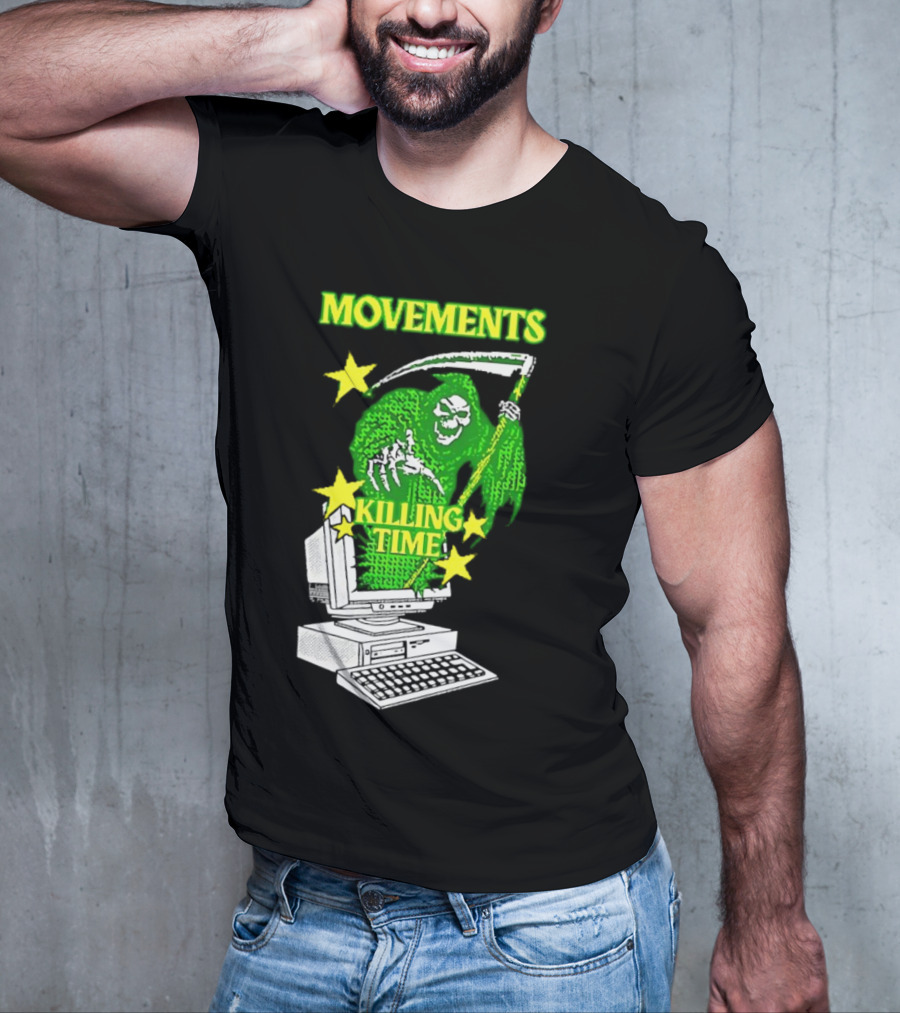 Movements Killing Time Reaper With Computer T-Shirt