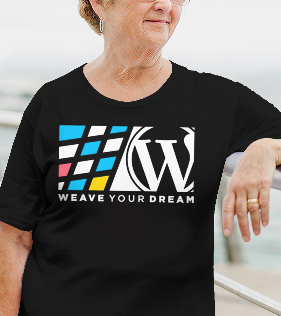 Weave Your Dream W Logo With Colorful Shapes T-Shirt