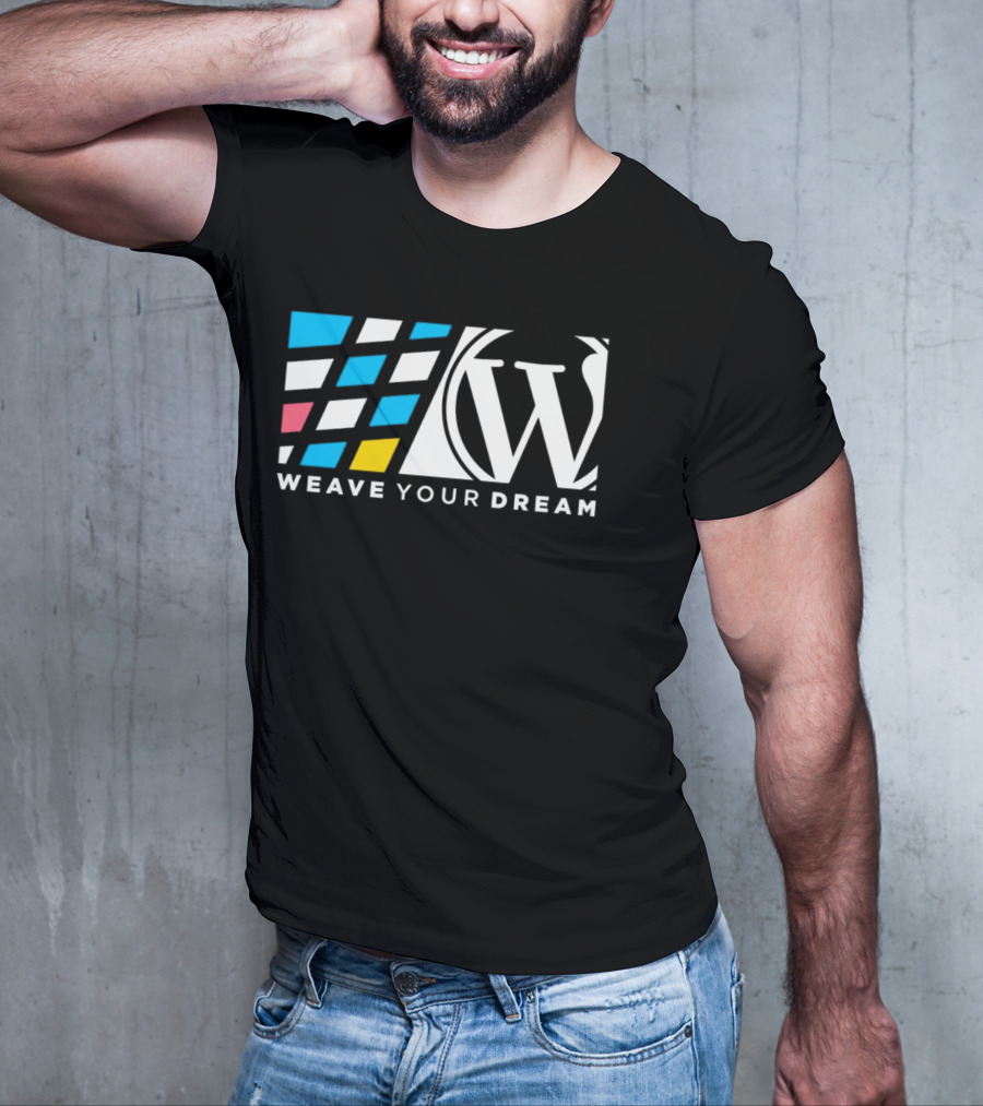 Weave Your Dream W Logo With Colorful Shapes T-Shirt