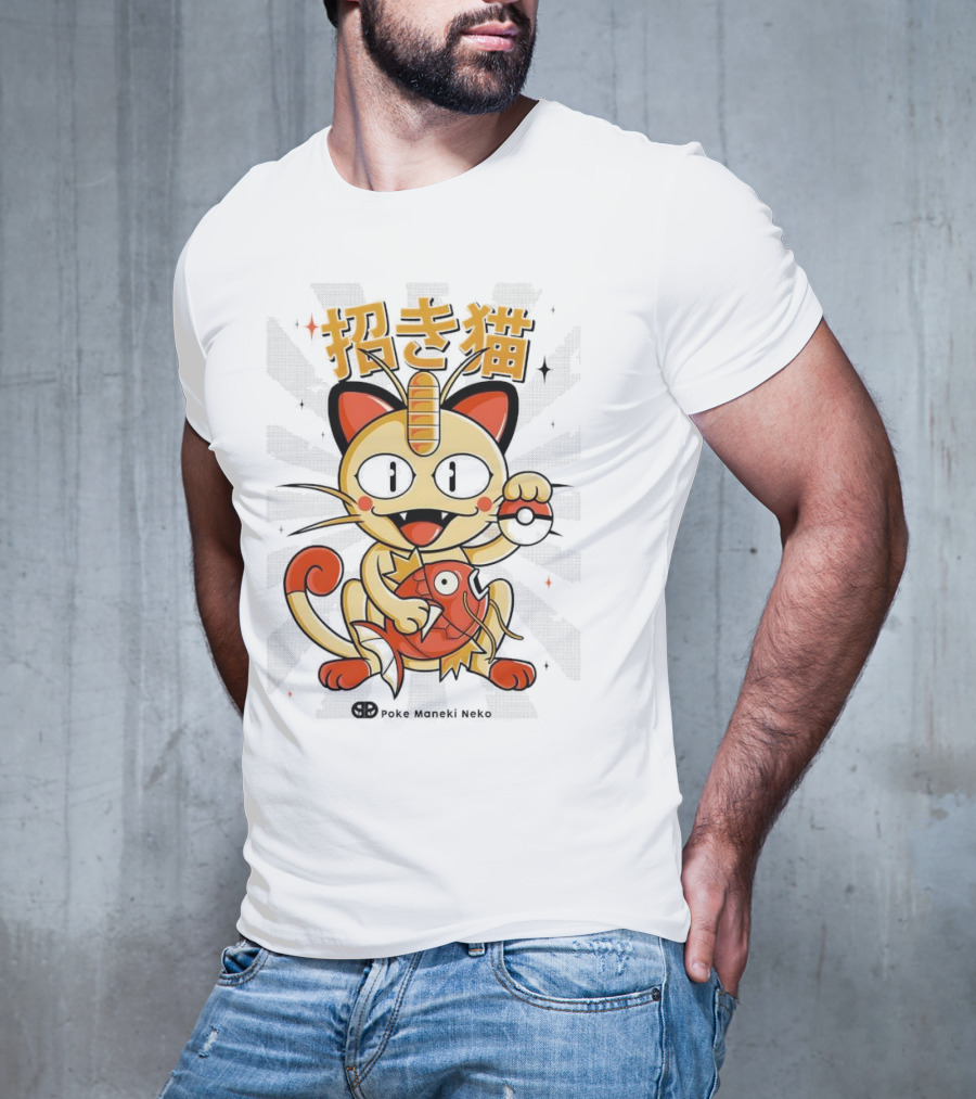 Meowth Poke Maneki Neko 招き猫 T-Shirt