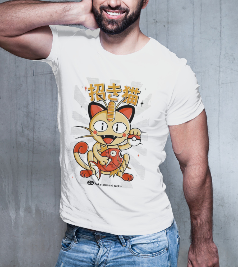 Meowth Poke Maneki Neko 招き猫 T-Shirt