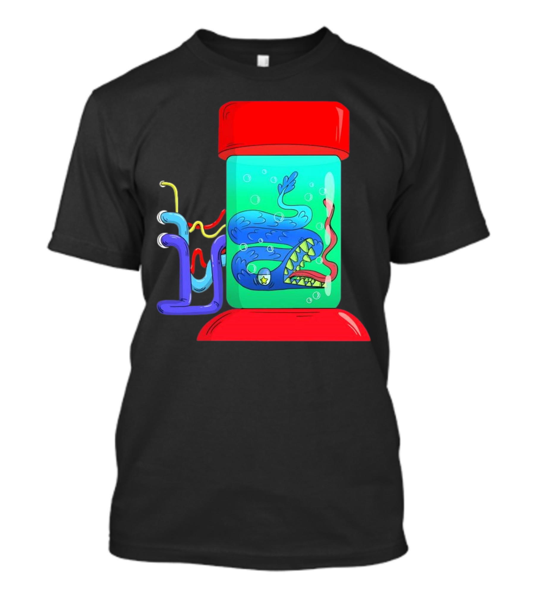 Viper In Colorful Science Lab Jar With Tubes T-Shirt