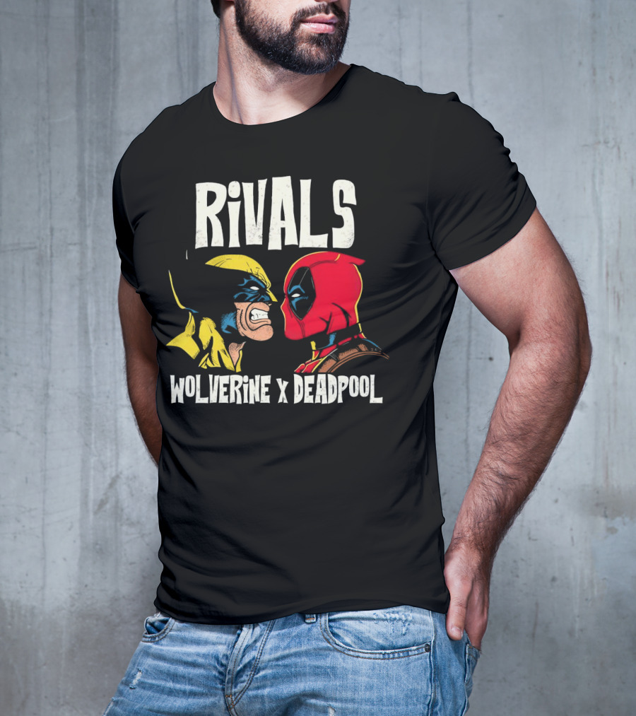 Rivals Wolverine X Deadpool Faceoff T-Shirt