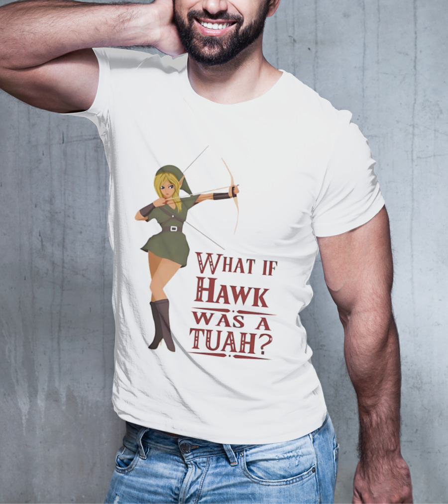 What If Hawk Was A Tuah? Zelda Archer In Green Tunic T-Shirt